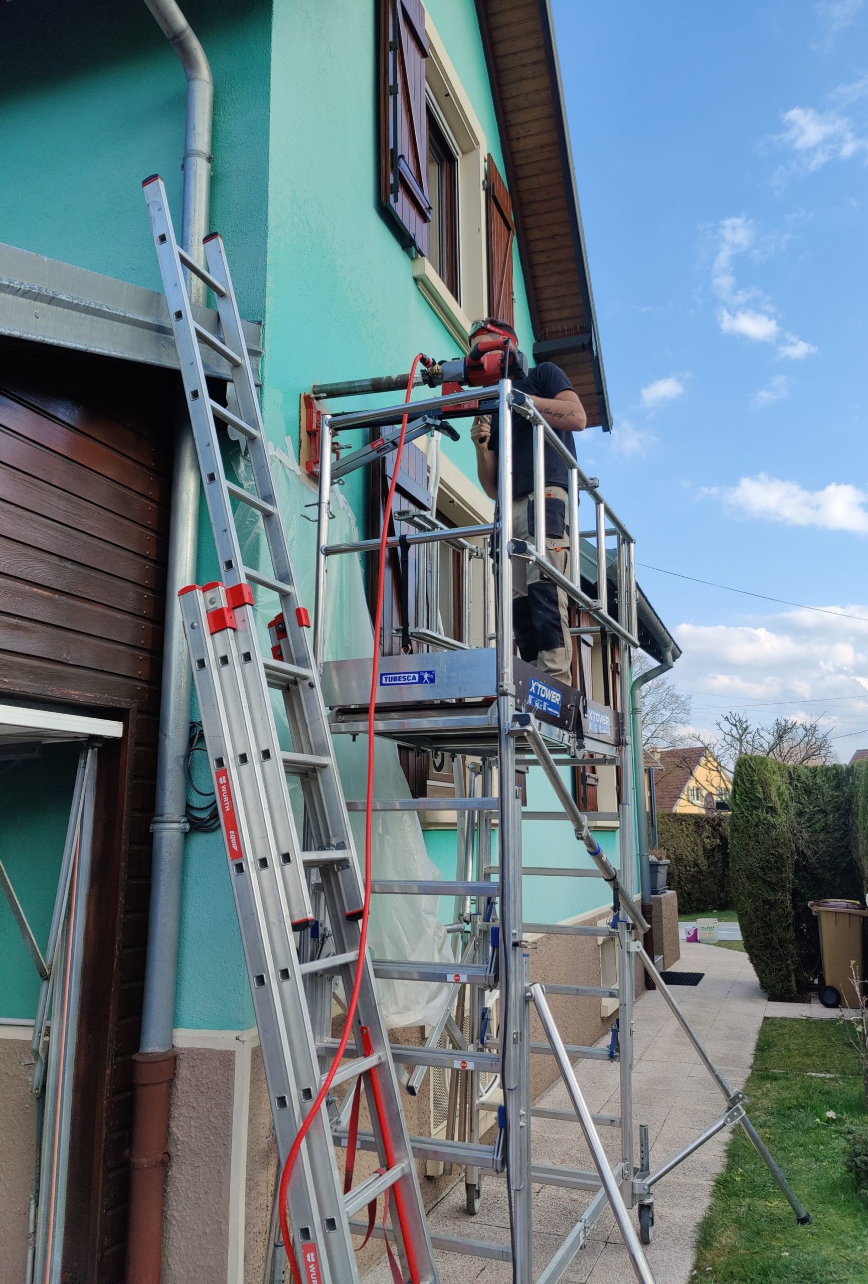 CAROTTAGE POUR INSTALLATION BISPLIT MITSUBICHI SCALED | Tsm 90 Pompe à chaleur air-air / Climatisation Réversible  42